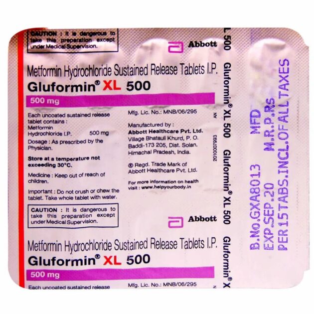 500MG GLUFORMIN XL - Image 3