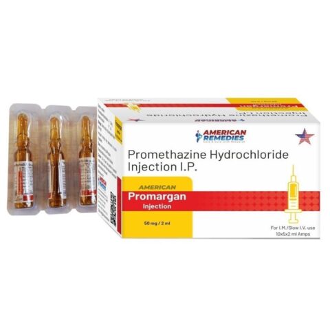 Promargan Injection 50mg/2ml Promethazine Hydrochloride Injection I.p. (10 X 5 X 2ml Ampoule)