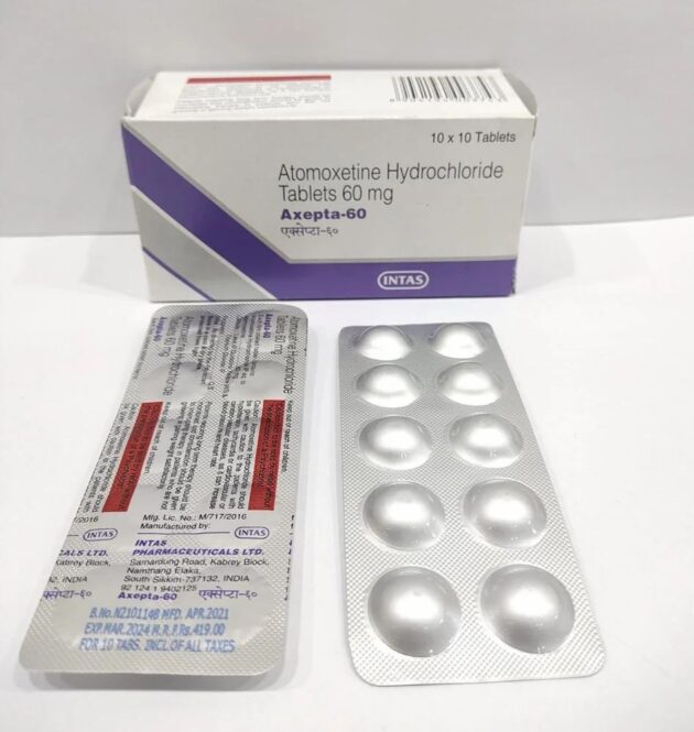 Atomoxetine Tablets Axepta 60 Mg