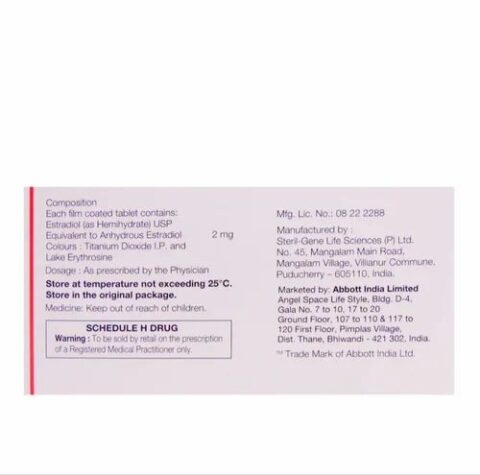 Estradiol 2mg Tablet